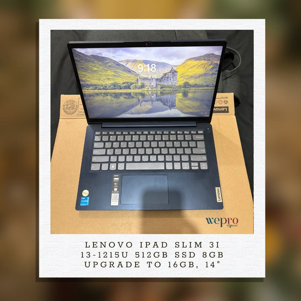 Lenovo Ideapad Slim 3i i3-1215U 512GB SSD 8GB 14" FHD Win11+OHS - Abyss Blue (Second Like New 1000% 