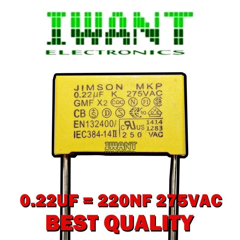 MKP 0.22UF 224 275V BESAR JIMSON ORIGINAL CAPASITOR MKP MKT MKM 220N 220NF 224 NF 224N 275VOLT KAPAS
