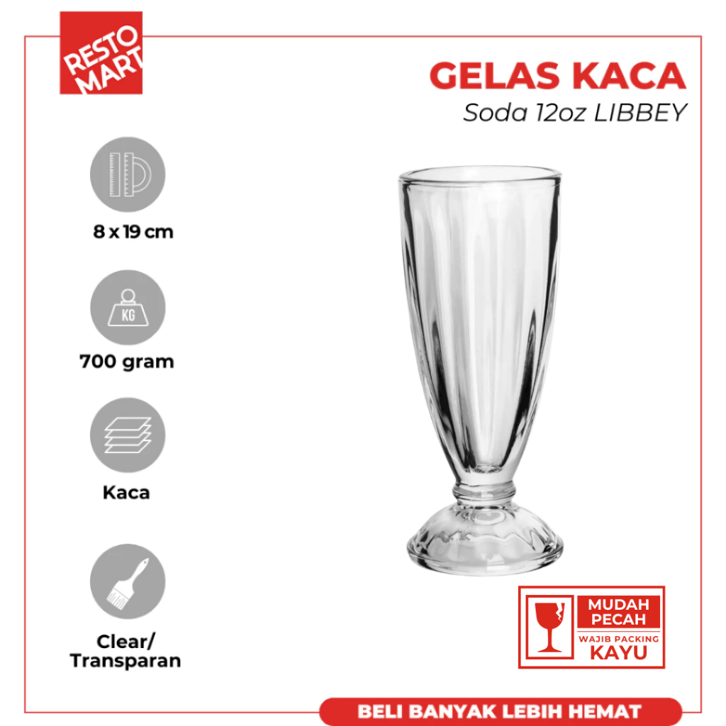 Gelas Soda 12 oz LIBBEY Kaca (2063020) (F0)