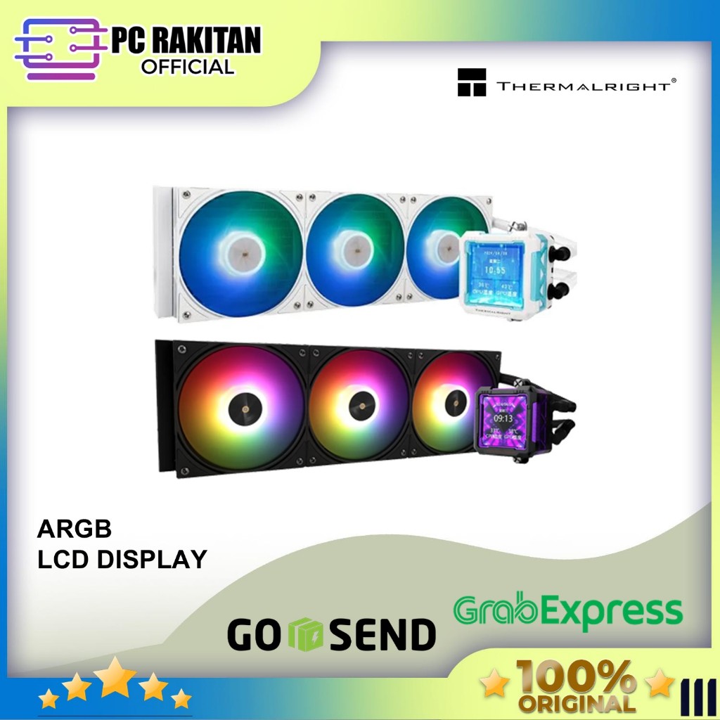 THERMALRIGHT Frozen Warframe PRO 360 ARGB LCD Display CPU AIO Water Cooling - Black / White