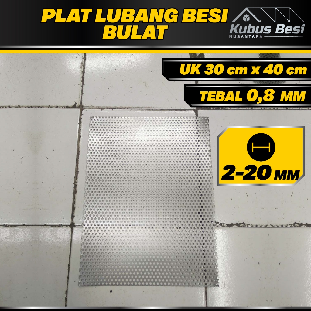 Ram Grill Speaker - 30x40 cm - Plat Lubang Bulat 2,3,4,5,6,7,8,9,10,12,14,16,18,20 mm - Tebal 0,8 mm