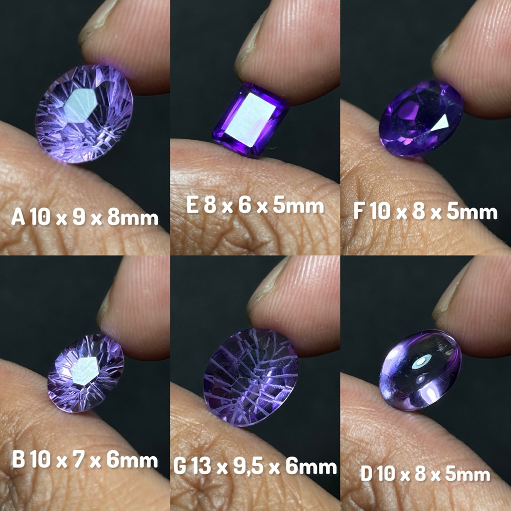 batu permata amethys natural / kecubung ungu super / batu akik kucubung