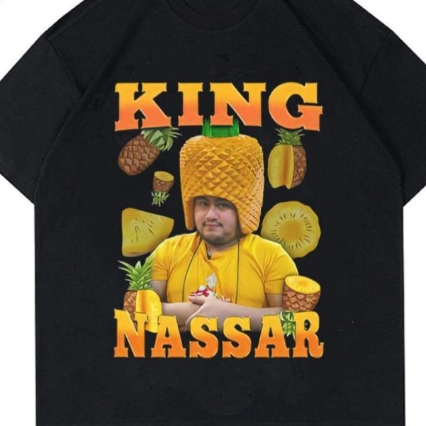 KAOS BAJU KING NASSAR NANAS T-shirt  Dangdut musik T-shirt Vintage pria wanita ANAK/DEWASA Tee cotto