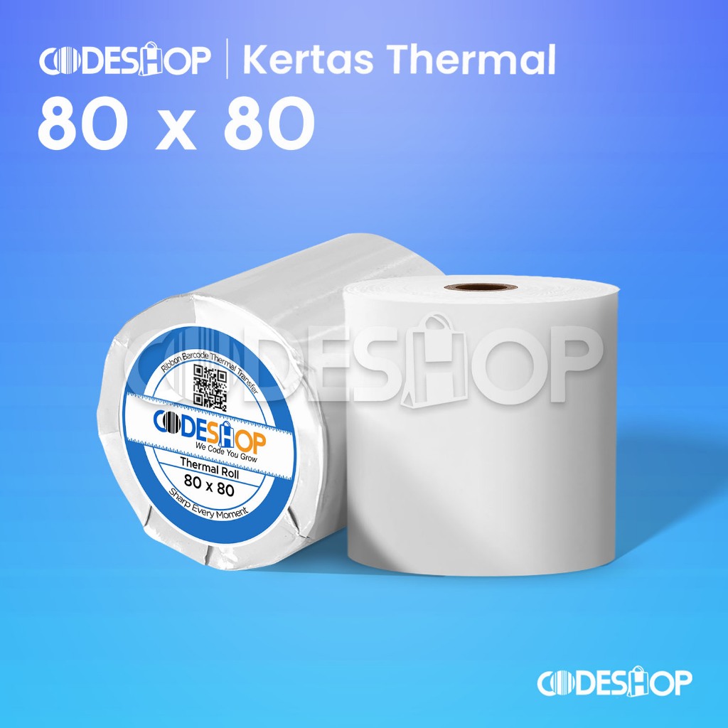 Kertas Struk Kasir Thermal 80x80 mm Codeshop Printer Kasir 80mm