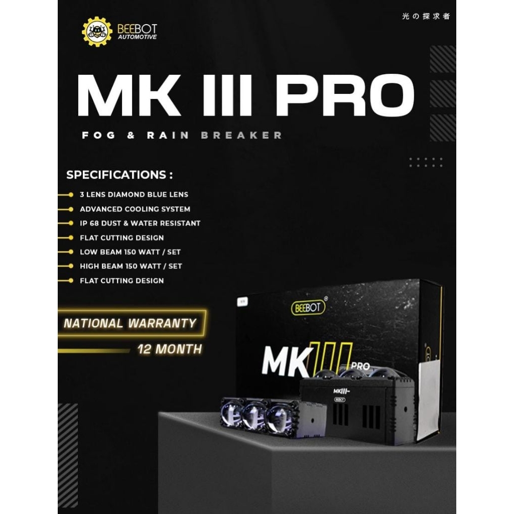 BEEBOT MINI PROJI MK III PRO , Mini Laser 3 Lensa