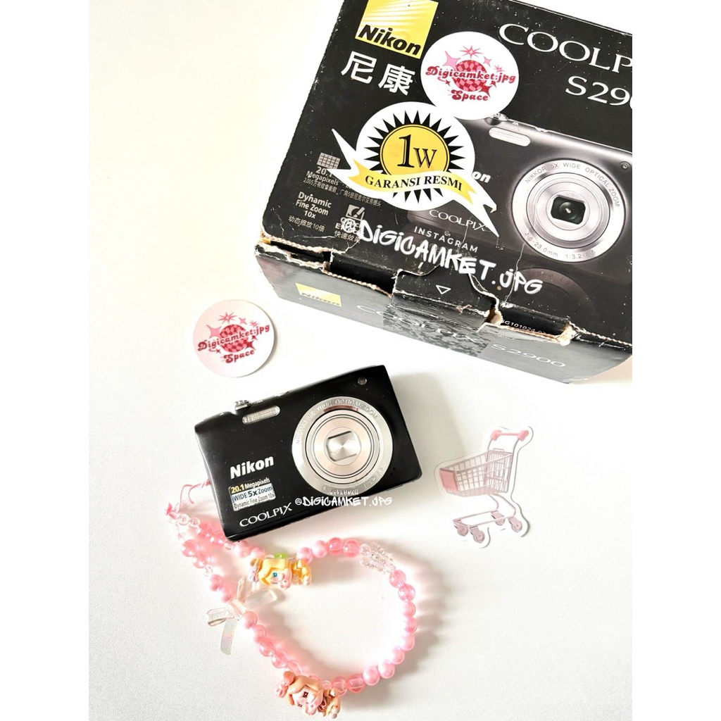 digicam Nikon Coolpix S2900 Black Fullset Box kamera digital