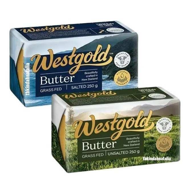 Westgold Unsalted Butter 250gr New Zealand / Westgold Salted Butter 250gr