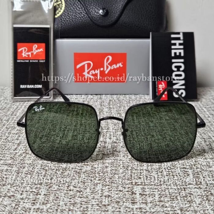 Kacamata RayBan Square RB1971 9148/31 54 19 145 3N Black Lens Green Original