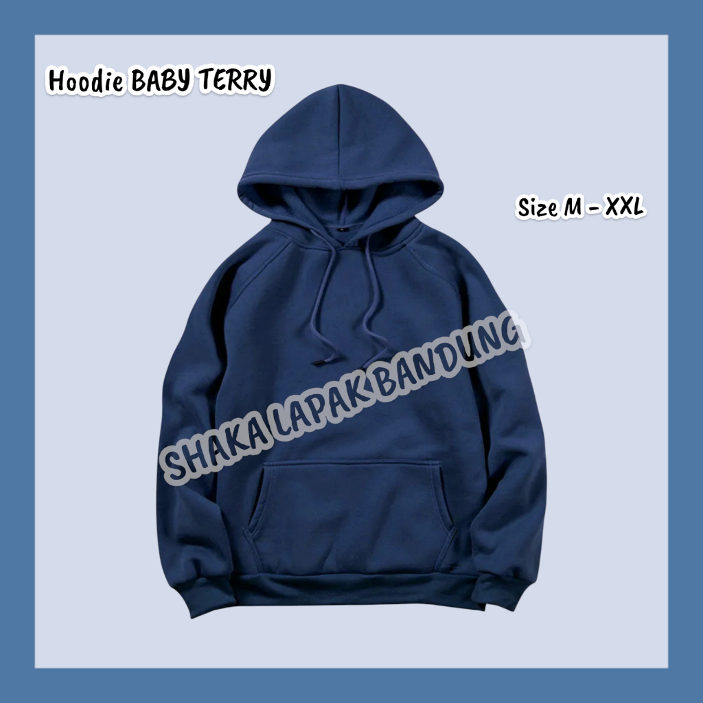 SH - Hoodie jumper polos hoodie pria & wanita babyterry tebal & lembut