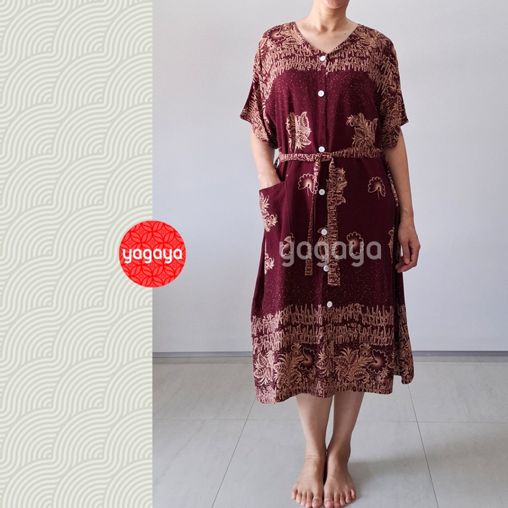 Daster Kencana Ungu KUH Andin Jumbo - Baju Wanita Rok Batik Panjang #1