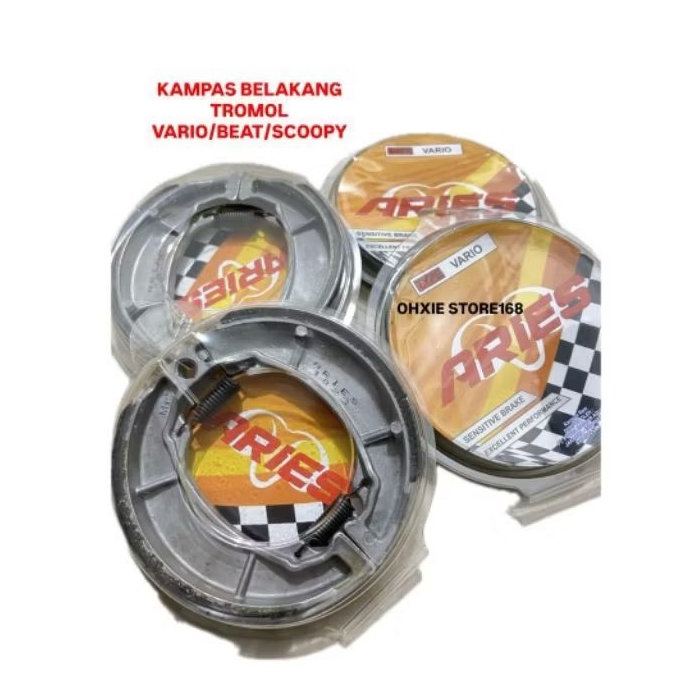 KAMPAS BELAKANG VARIO/BEAT/SCOOPY /KAMPAS TROMOL ARIES /KAMPAS BELAKANG TROMOL HONDA