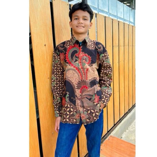 kemeja batik cowok lengan panjang premium