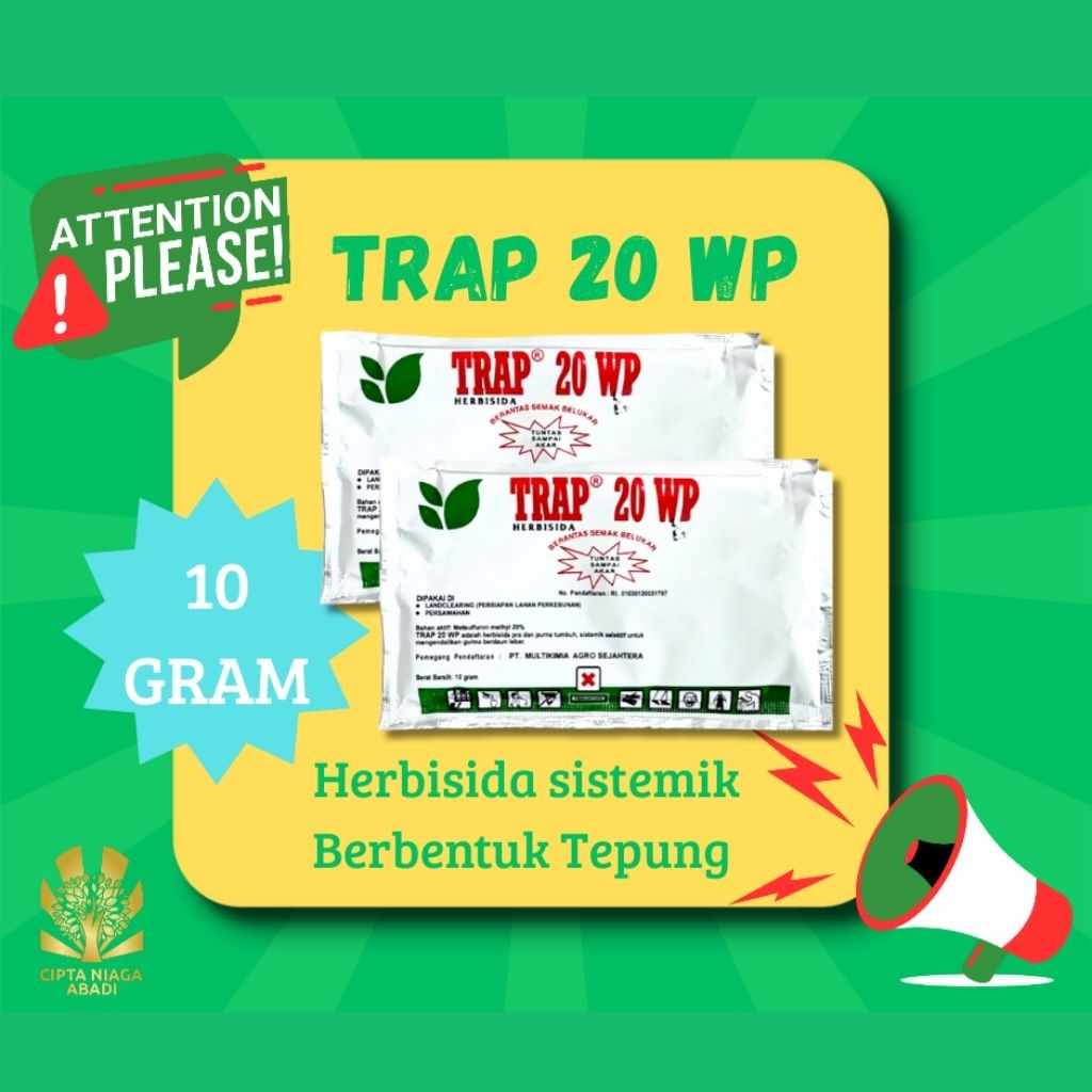 Herbisida Sistemik TRAP 20 WP, 10 Gram