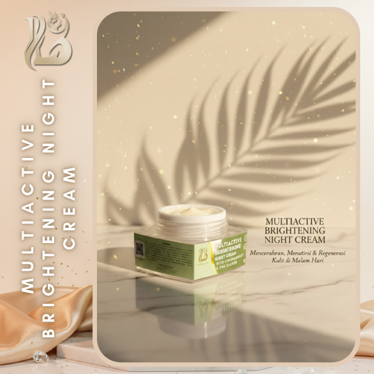 LBC Multiactive Brightening Night Cream Skincare BPOM Halal Aman Bumil Busui