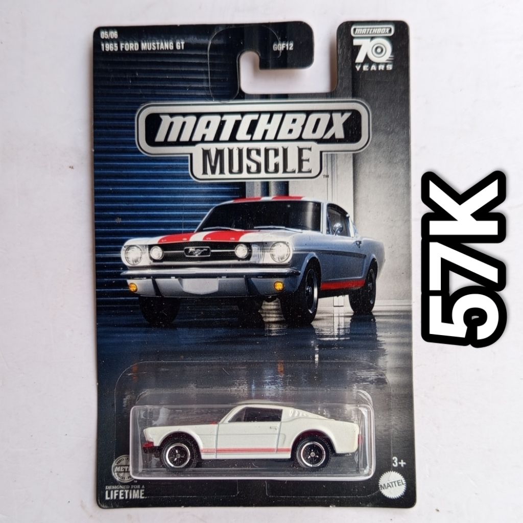 Diecast Matchbox 70 Years Anniversary 1965 Ford Mustang GT