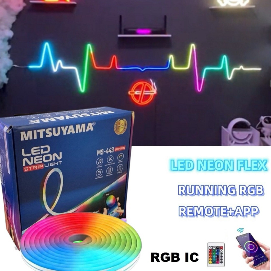 Lampu RGB Running Flexible LED Neon Strip Light Mitsuyama