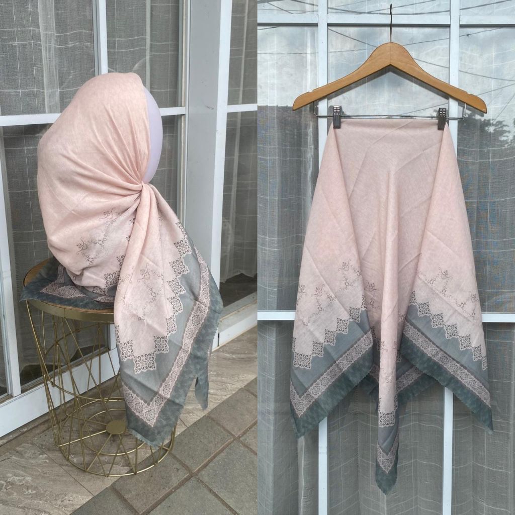 Hijab Scarf Button kw / Voal motif / Hijab voal motif premium printing lasercut / Hijab segi empat s