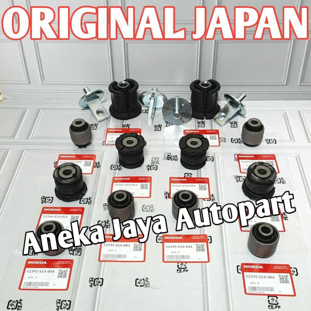 Bushing knuckle belakang + bushing trailing + bushing upper arm Crv Gen2 Gen 2 original 12pcs