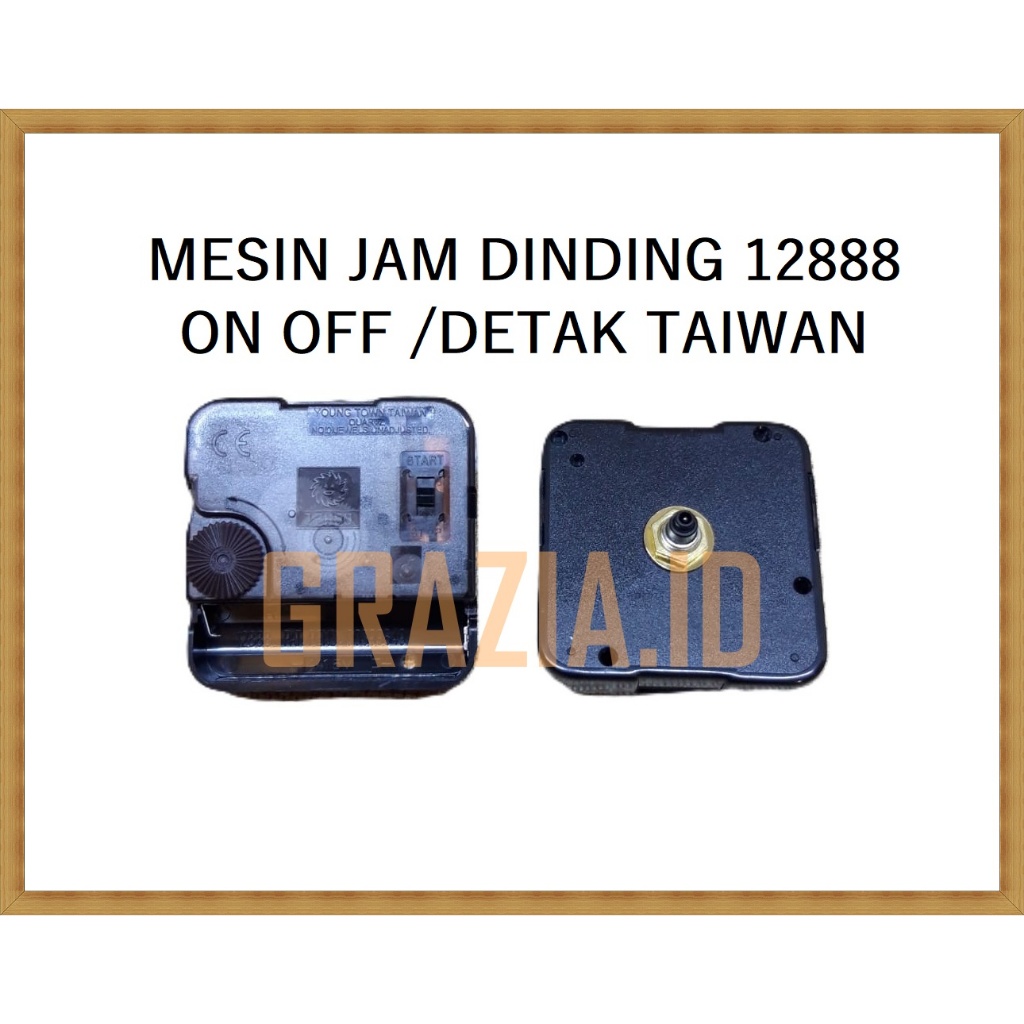 mesin jam dinding 12888 on off taiwan original/ mesin jam dinding