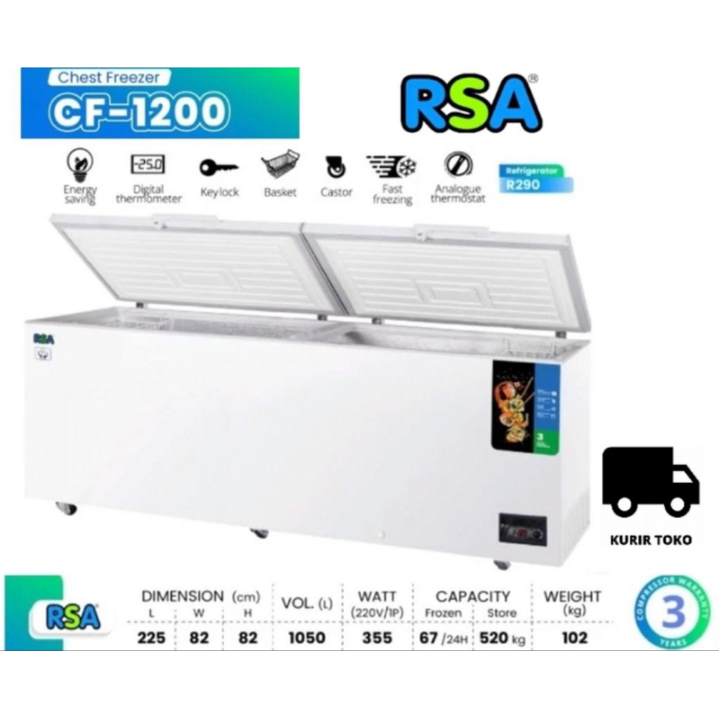CHEST FREEZER BOX 1000LITER RSA CF-1200