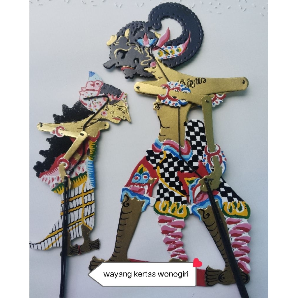 wayang kertas isi 2 Bima dan Arimbi
