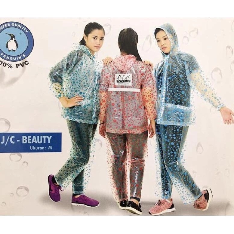 Jas Hujan Remaja Beauty Penguins