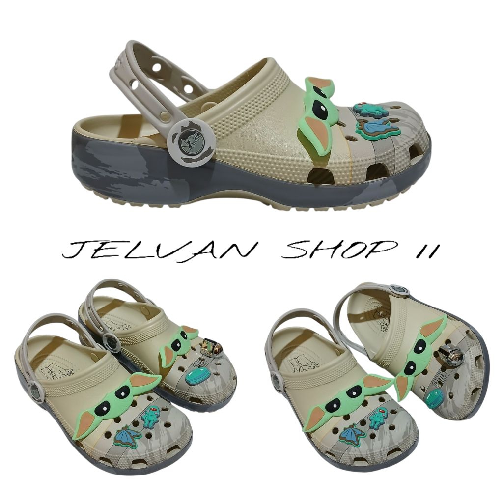 SANDAL CROCS STAR WARS GROGU/SANDAL CROCS STAR WARS/SANDAL CROCS GROGU/SANDAL CROCS DEWASA & ANAK-AN