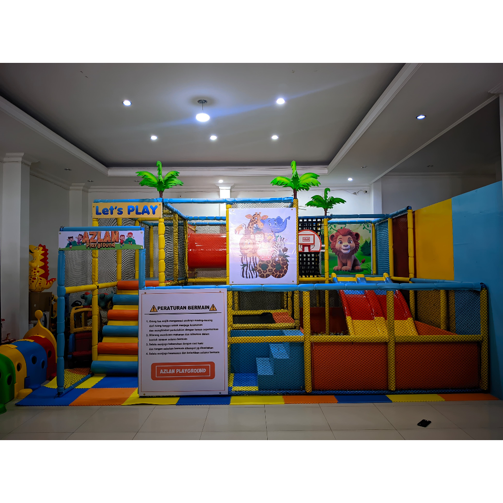 playground set trampoline mandi bola