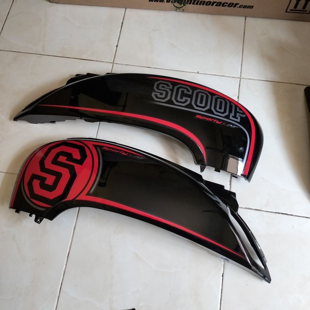 Cover body Honda Scoopy fi 2014 hitam