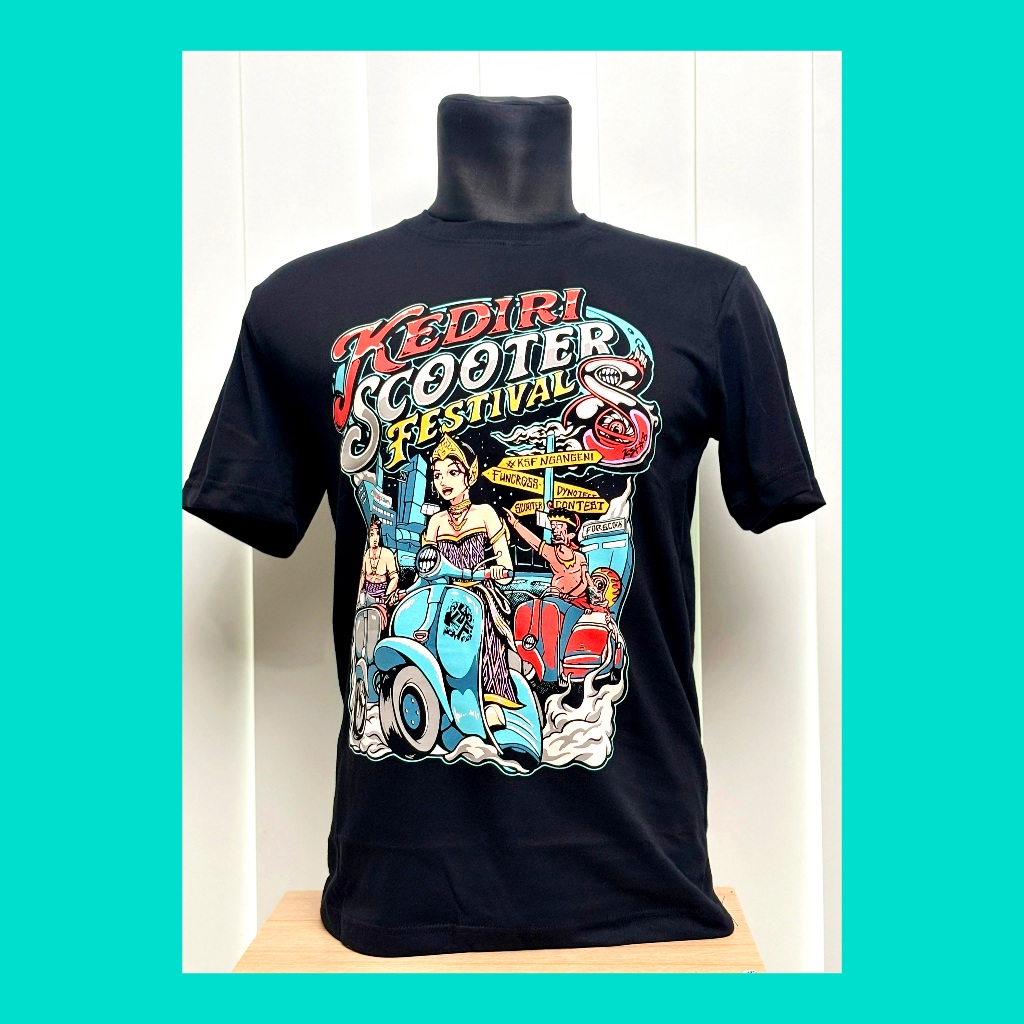 Merchandise Kaos T-shirt Event Vespa Kediri Scooter Festival KSF8