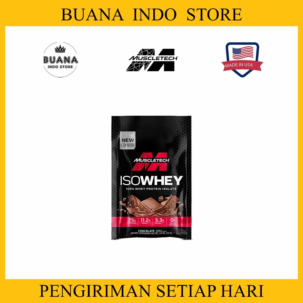ORIGINAL MUSCLETECH Iso Whey Sachet - Suplemen GYM Isolate Murni ISOWHEY Saset