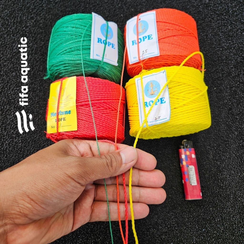 Tali tambang nilon nelayan 1mm 1.5mm 2mm 2.5mm