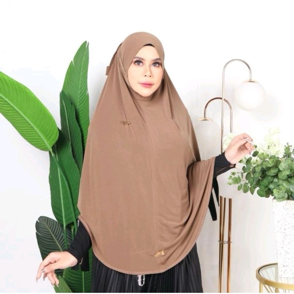 384 HIJAB INSTANT SIRIA TALI LONCENG DOI JUMBO XL JERSEY HQ FREE BROSS ORY BY BU NYAMIN