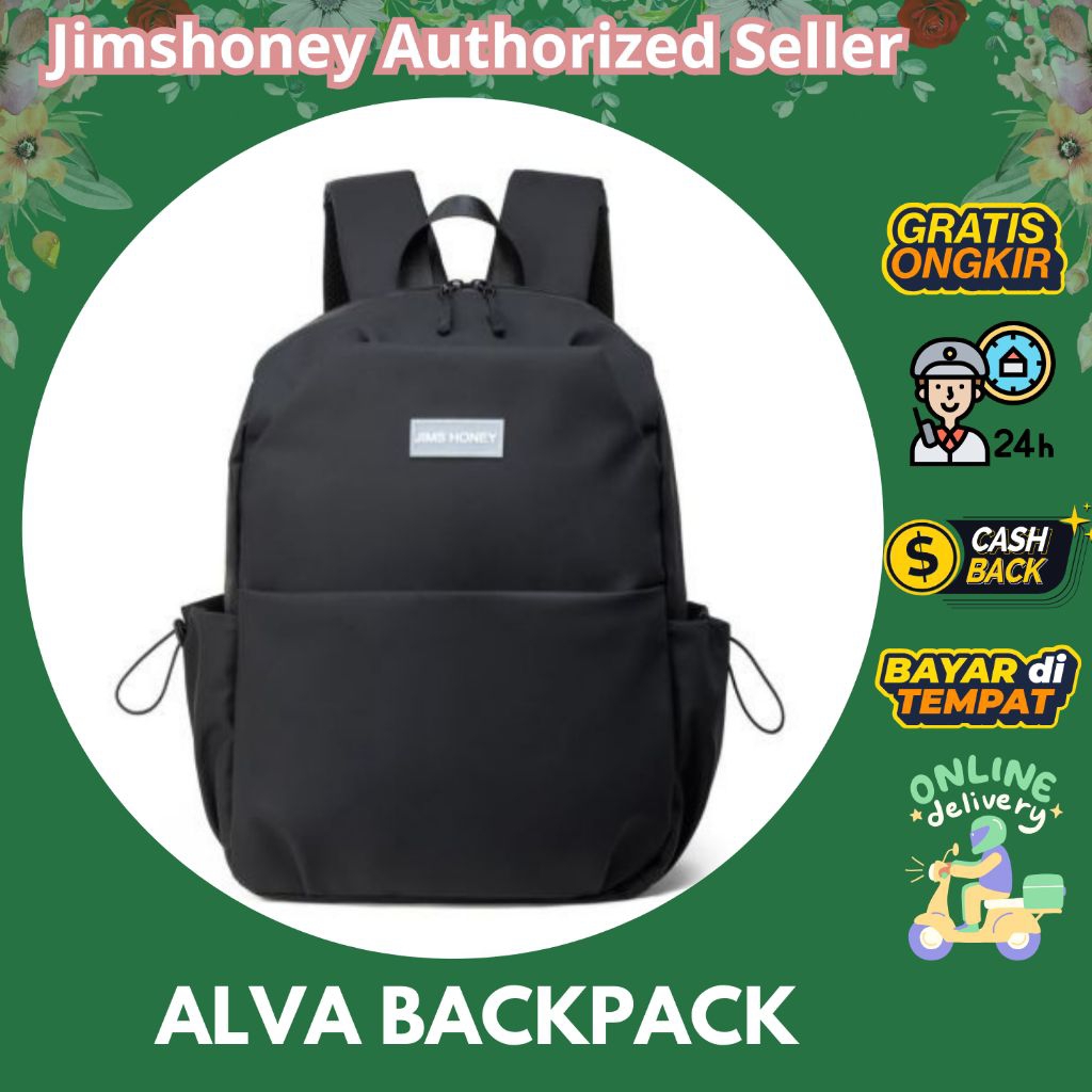 JIMS HONEY ALVA BACKPACK tas ransel cowok cewek unisex piknik hiking laptop sekolah kuliah kampus mu