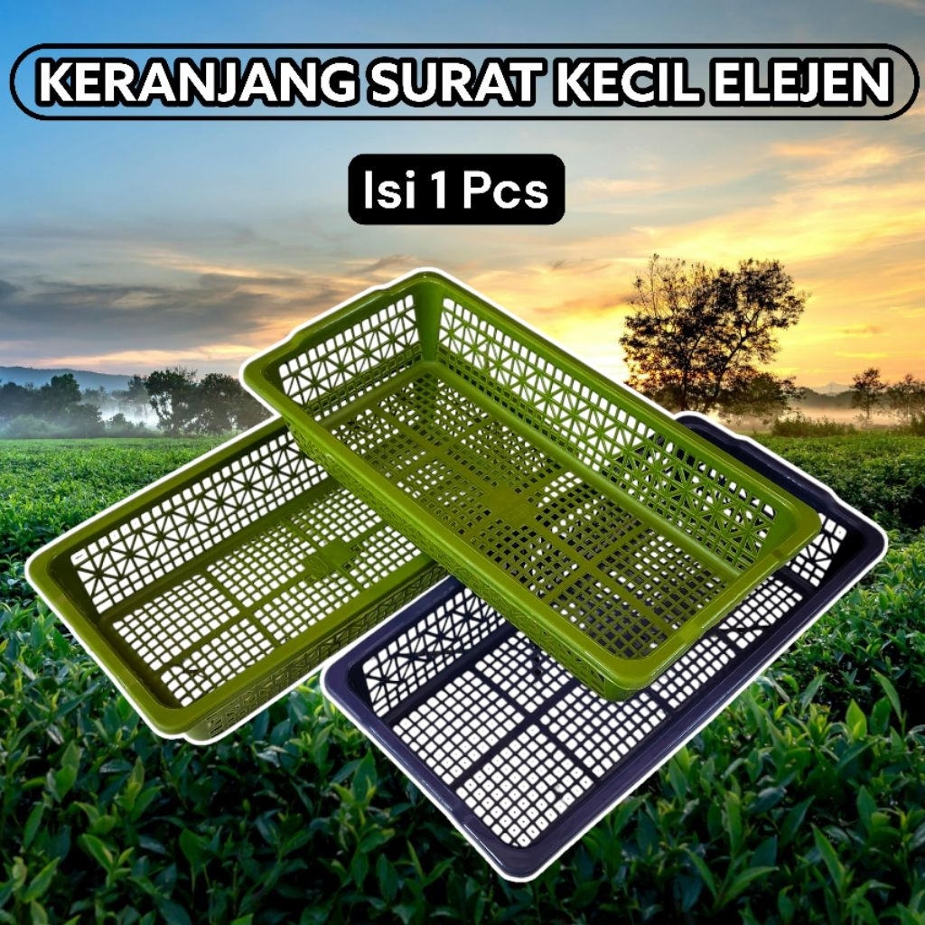 Keranjang surat plastik kecil elegen segi panjang lusinan / tempat surat plastik / wadah surat / rak