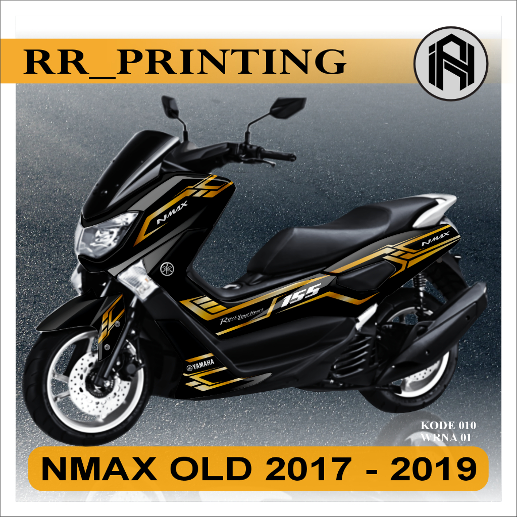 Decal Sticker Full Body Yamaha Nmax Old 2016-2019 Vinyl Motif Les Gold premium - K010