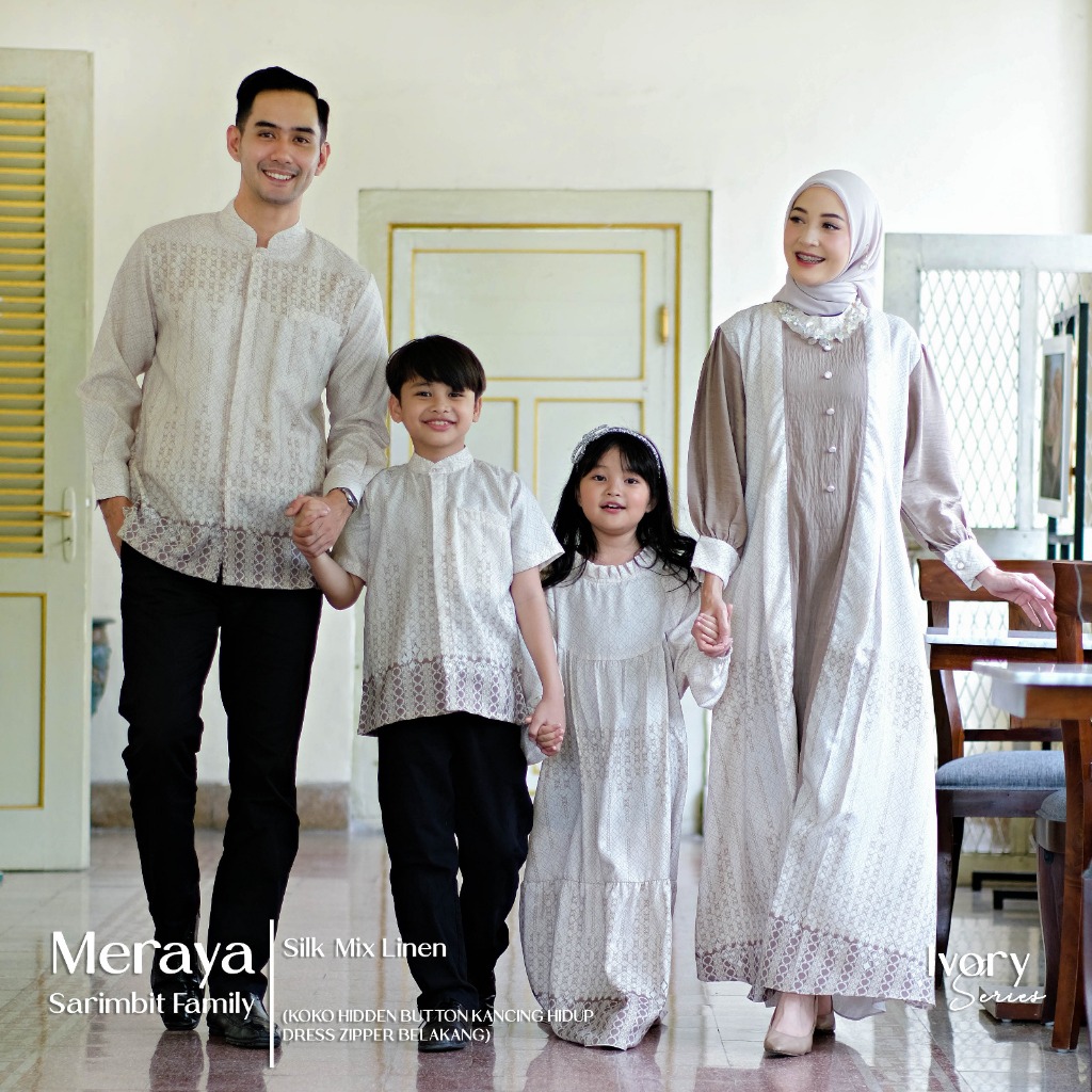 Setulus Signature Meraya Family Set Sarimbit Silk Mix Linen Motif Batik