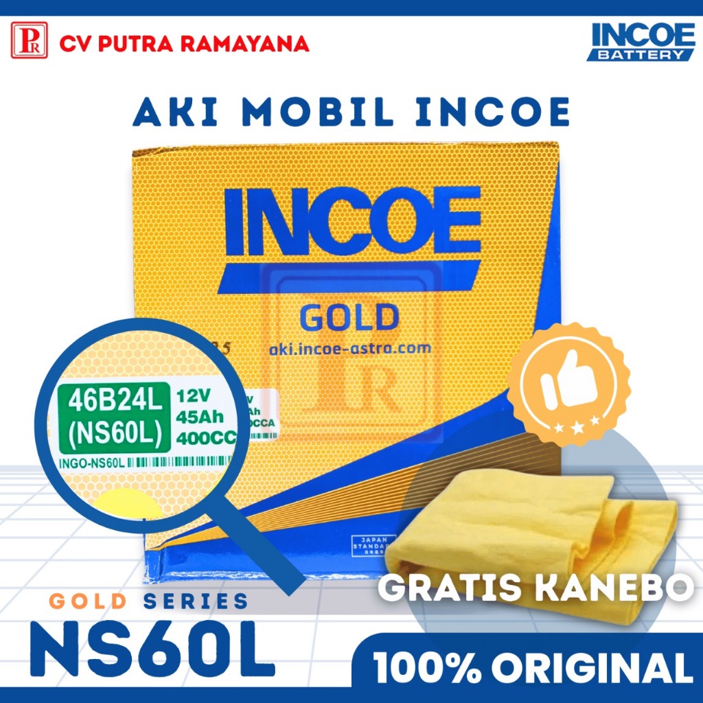 AKI (ACCU) MOBIL INCOE GOLD NS60L ORIGINAL