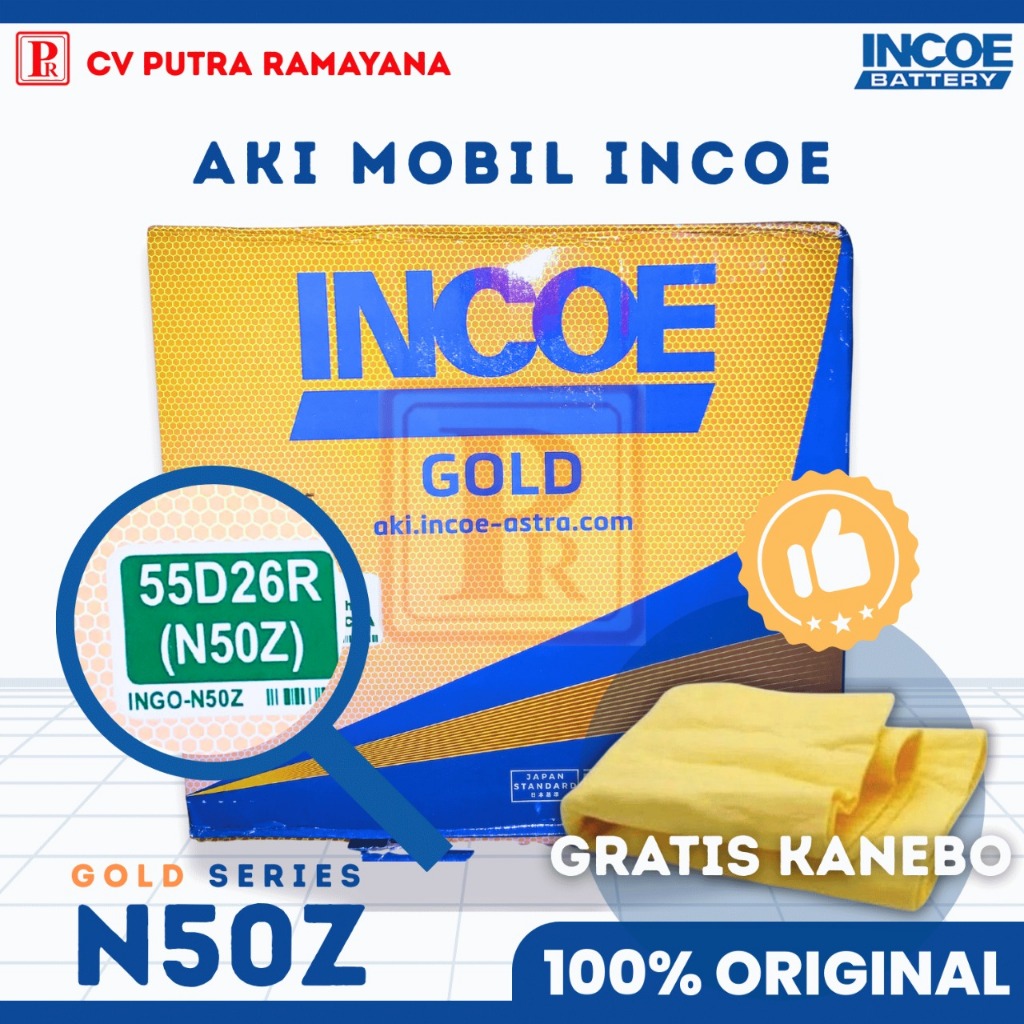 AKI (ACCU) MOBIL INCOE GOLD N50Z ORIGINAL