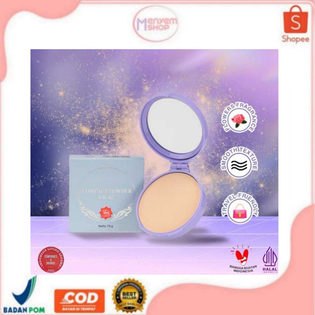 Viva Compact Powder Lilac Kuning Langsat / Bedak Viva Padat