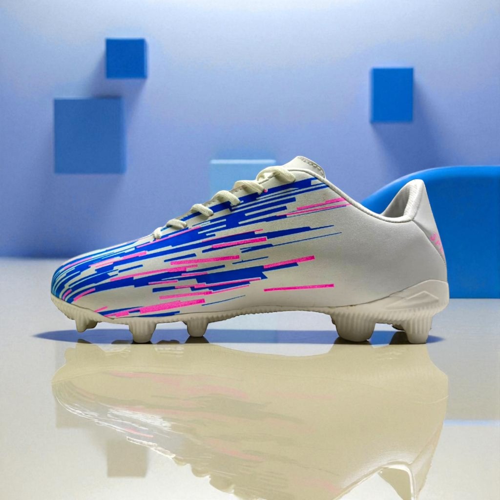 Sepatu Bola Specs Lightspeed Reborn FG - White Blue Pink