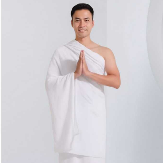 Kain Ihram Pria Dewasa Bahan Handuk Tebal / Pakaian Ihram Laki-laki 1 Set / Baju Ihram Haji Umroh