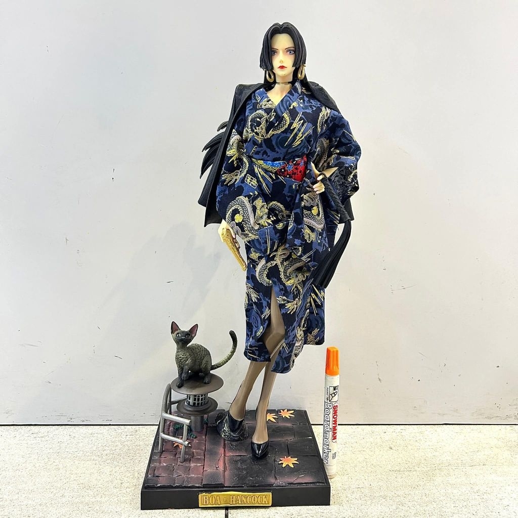 mainan static figure boa hancock baju kain kimonobig figure one piece tinggi 48 cm with standbase  s