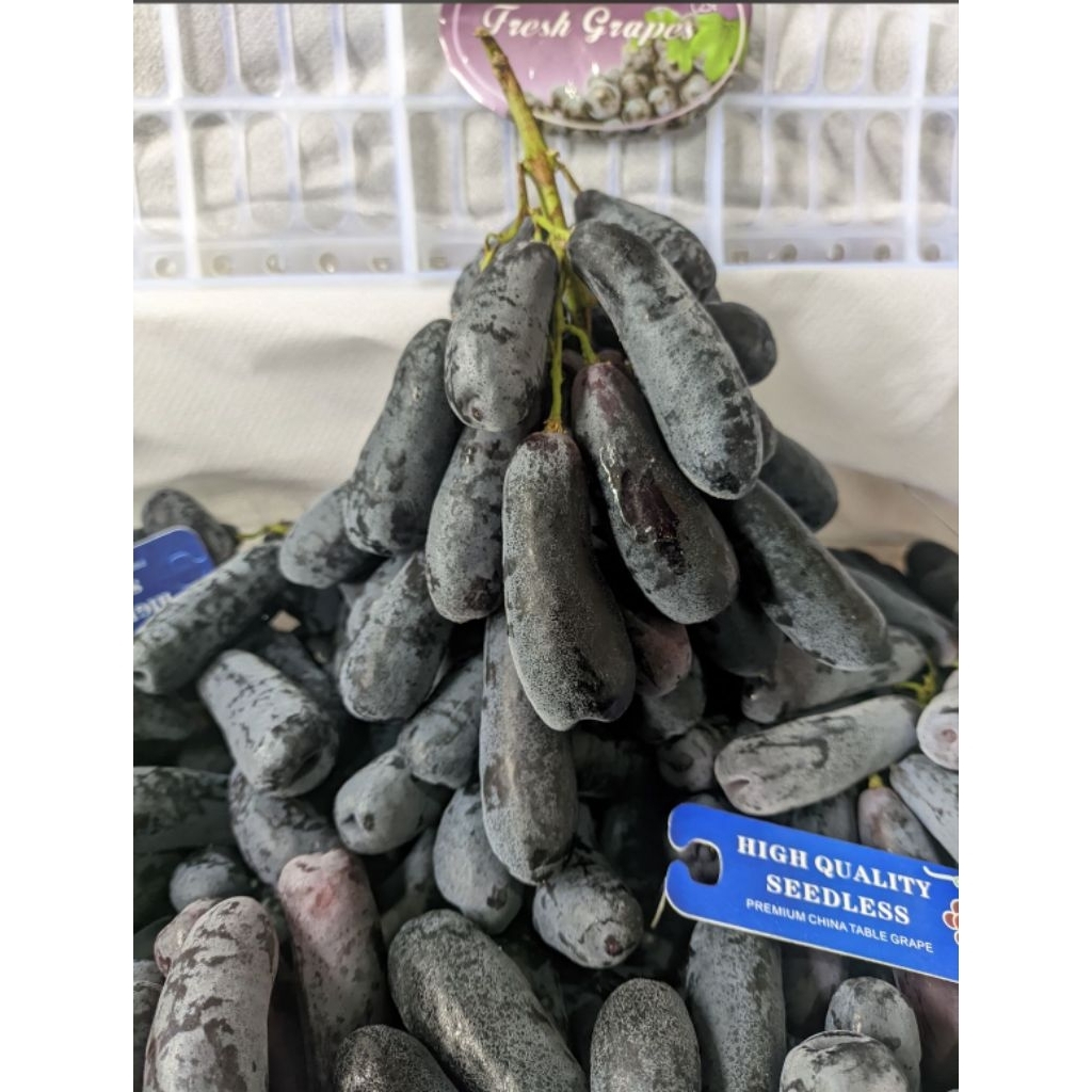 Anggur Shapire panjang | Anggur Jari Hitam tanpa biji | Andira Fresh