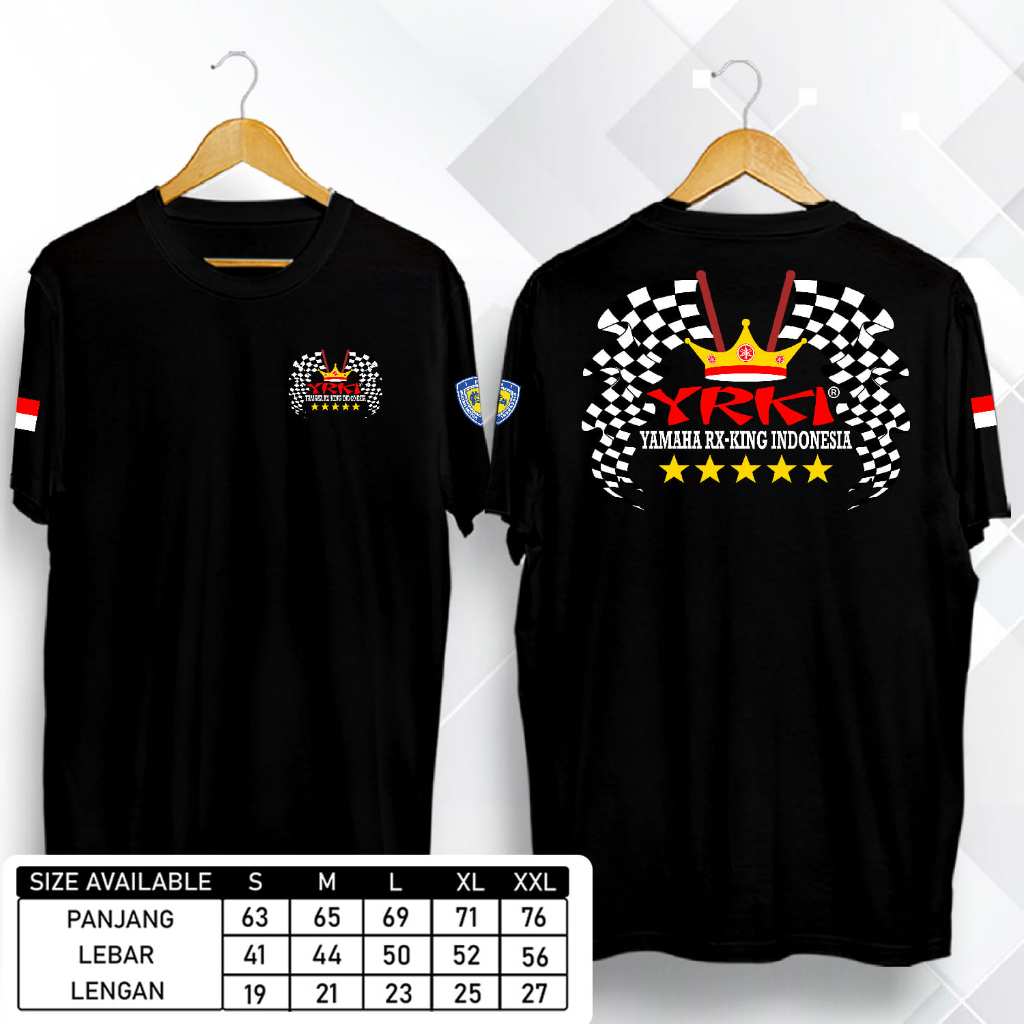 Baju Kaos Yrki yamaha rx king - Atasan pria wanita - kaos lengan pendek - sablon dtf - bahan adem - 