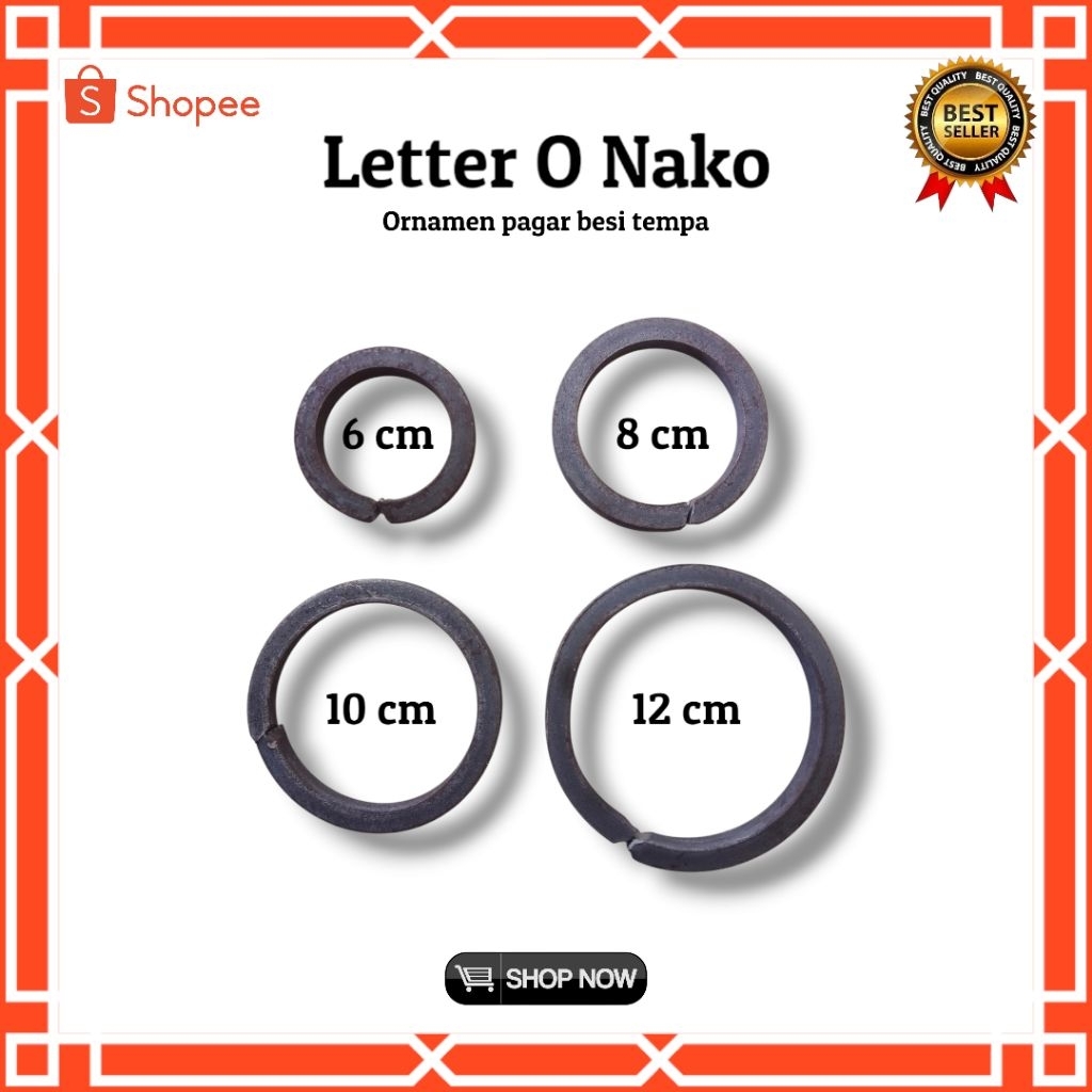 LETTER O NAKO ORNAMEN PAGAR BESI TEMPA TRALIS | BESI NAKO MOTIF LINGKARAN