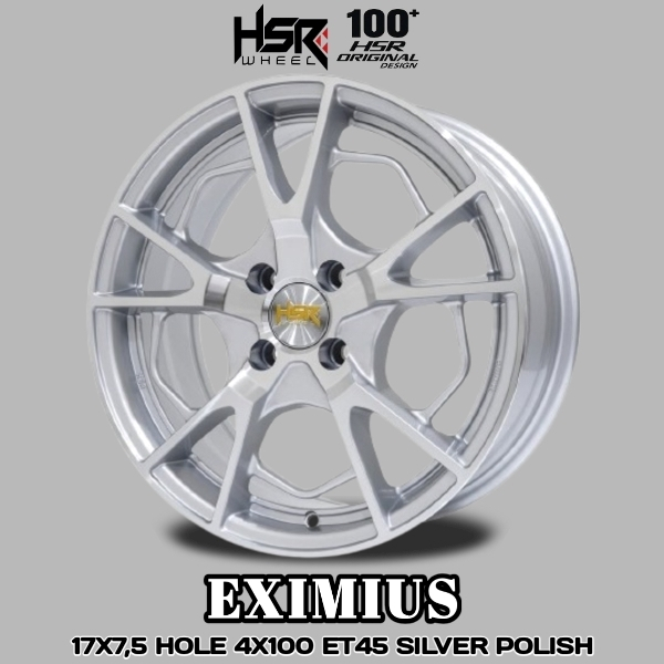 HSR Eximius R17 Baut 4 PCD 4X100 & 4X114 | Velg Mobil Termurah Ring 17