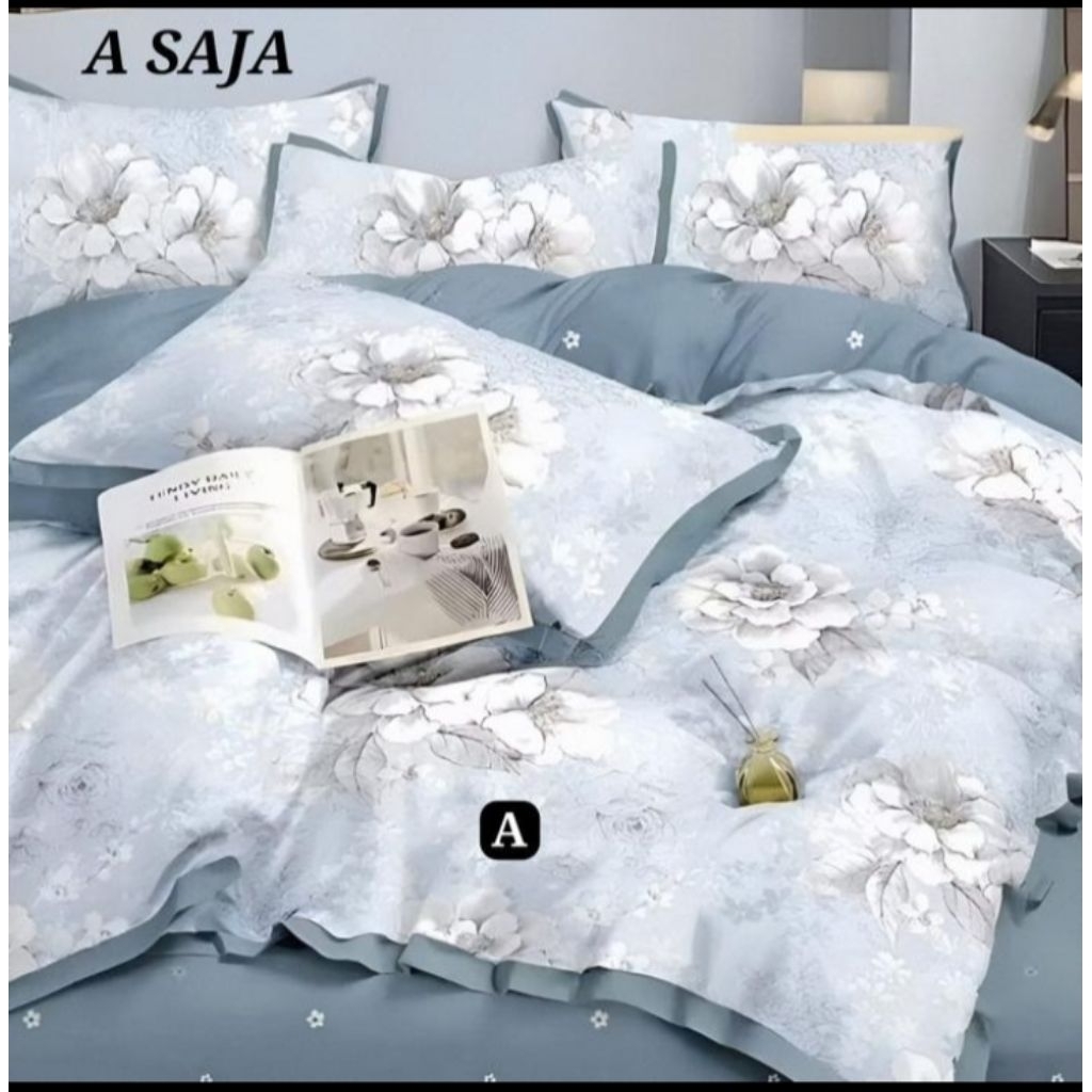 Sprei bunga dan daun cantik