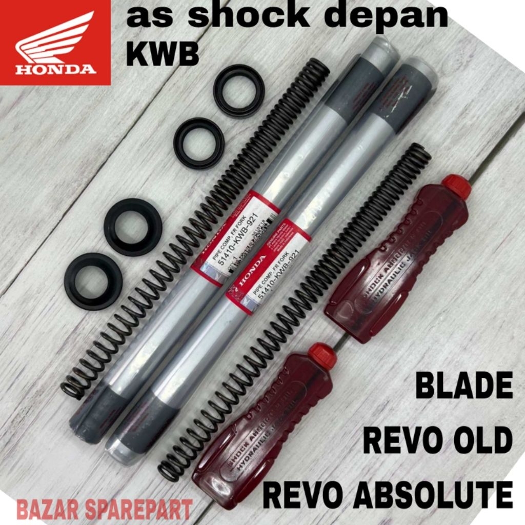 AS SHOCK DEPAN HONDA ORIGINAL ( KODE KWB ) UNTUK MOTOR  REVO ABSULUTE/REVO FIT/REVO LAMA/BLADE 110