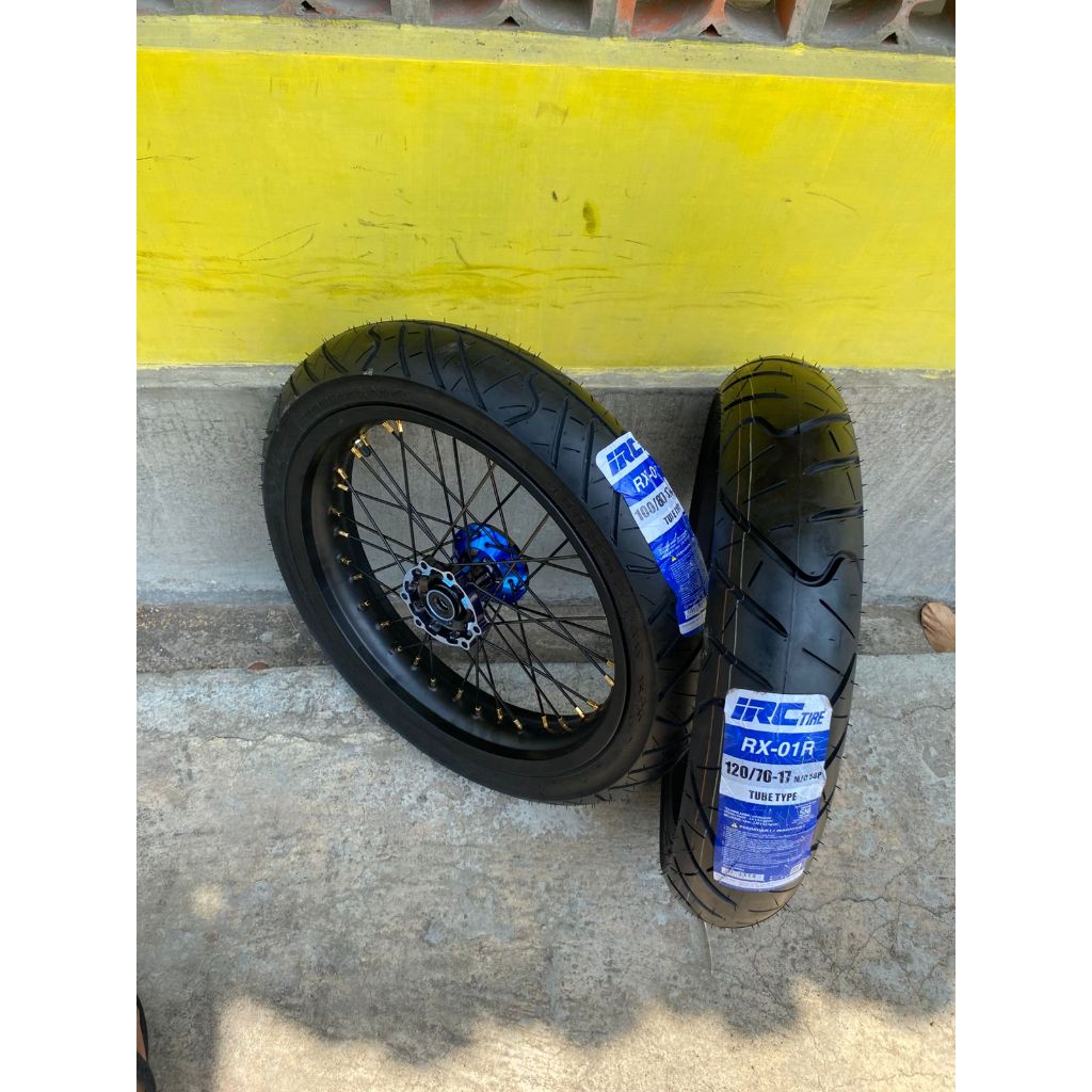 Velg Supermoto WR 250/300 dan 300/350 Ring 17 Ban IRC Baru Wheelset SUMO Yamaha WR155